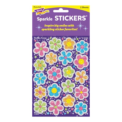 Trend Enterprises® Sparkle Stickers, Flower Power