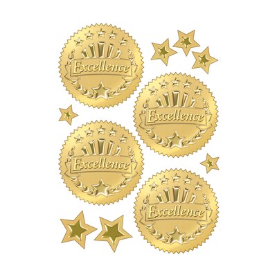 Trend Enterprises® Award Seals Stickers, Excellence, Gold (T-74003)