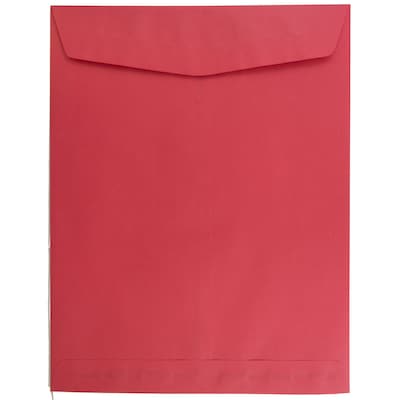 JAM Paper® 10 x 13 Open End Catalog Envelopes, Brite Hue Red Recycled, 10/pack (V0128192B)