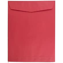 JAM Paper® 10 x 13 Open End Catalog Envelopes, Brite Hue Red Recycled, 10/pack (V0128192B)