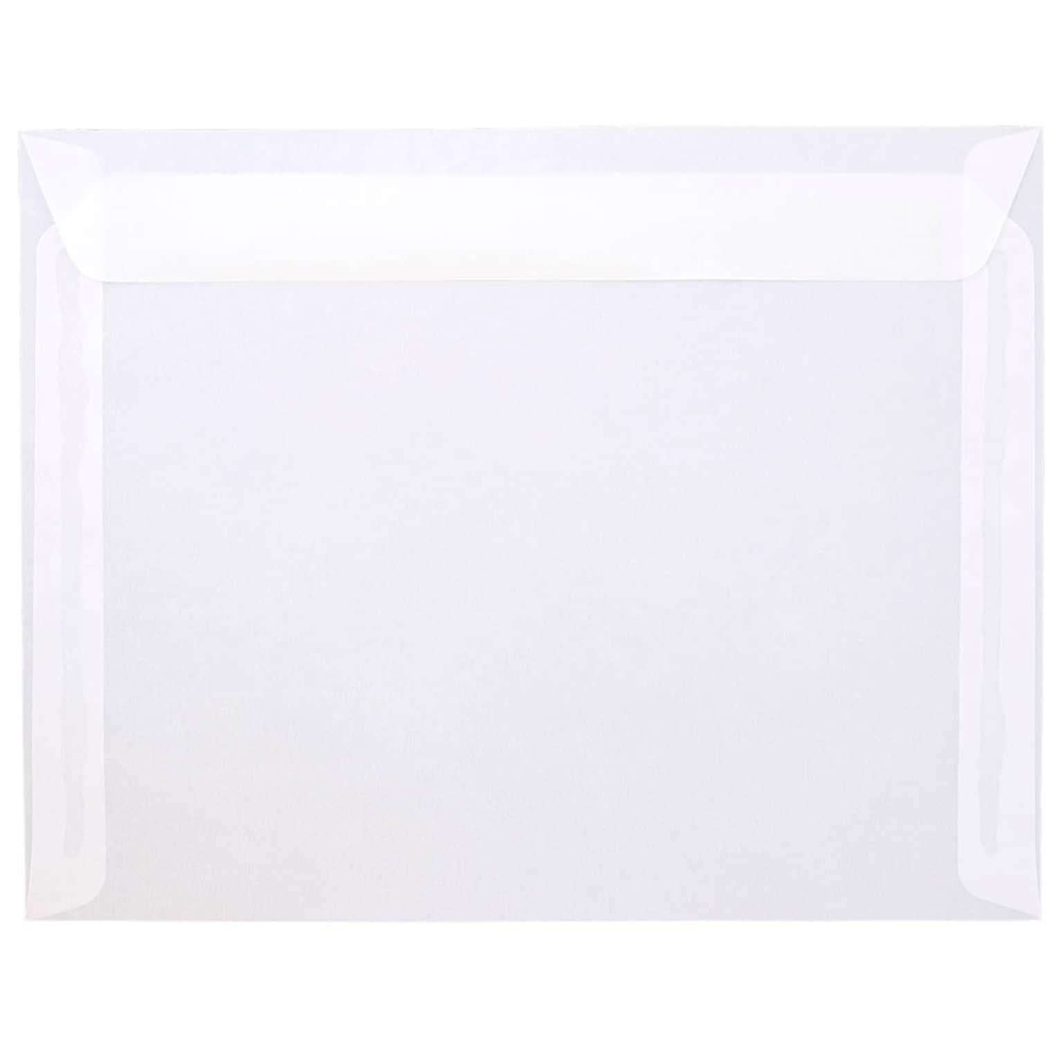 JAM Paper® 9 1/2 x 12 5/8 Booklet Envelopes, Clear Translucent Vellum, 25/Pack (2851377)