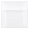 JAM Paper Invitation Envelope, 5 x 5, Clear Translucent, 25/Pack (31032)