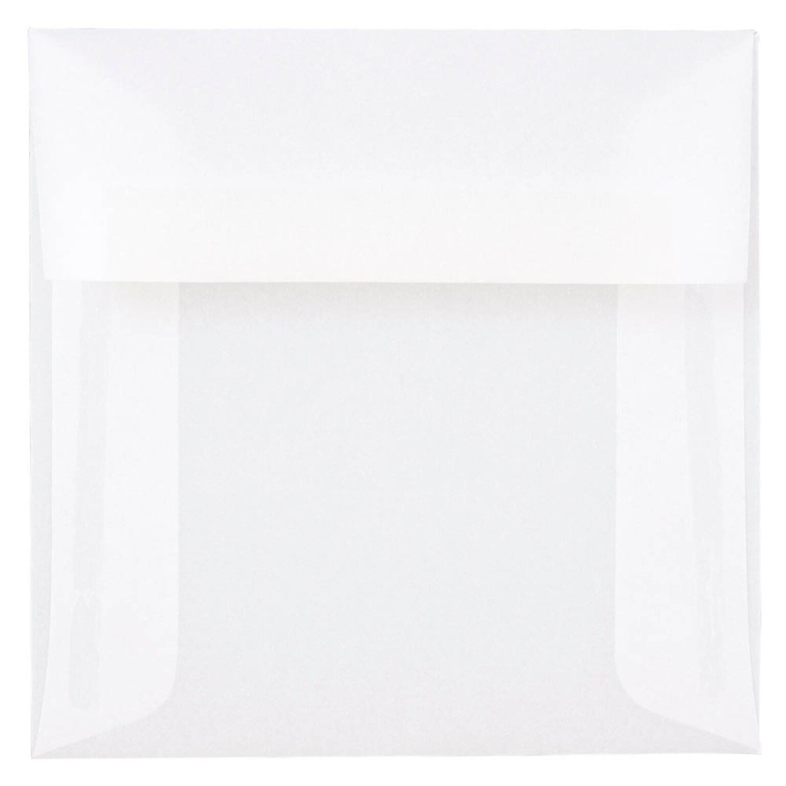 JAM Paper Invitation Envelope, 5 x 5, Clear Translucent, 25/Pack (31032)