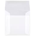 JAM Paper® 5 x 5 Square Envelopes, Clear Translucent Vellum, 50/pack (31032I)