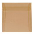 JAM Paper® 6.5 x 6.5 Square Envelopes, Spring Ochre Ivory Translucent Vellum, 50/pack (PACV520I)