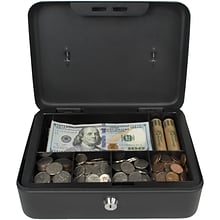 Royal Sovereign Money Handling Security Box Cash Box 6 Compartments, Black (RSCB-200)