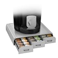 Mind Reader Anchor Coffee Pod Storage Drawer For 36 K-Cup, Silver/Gray (TRY3PC-GRY)