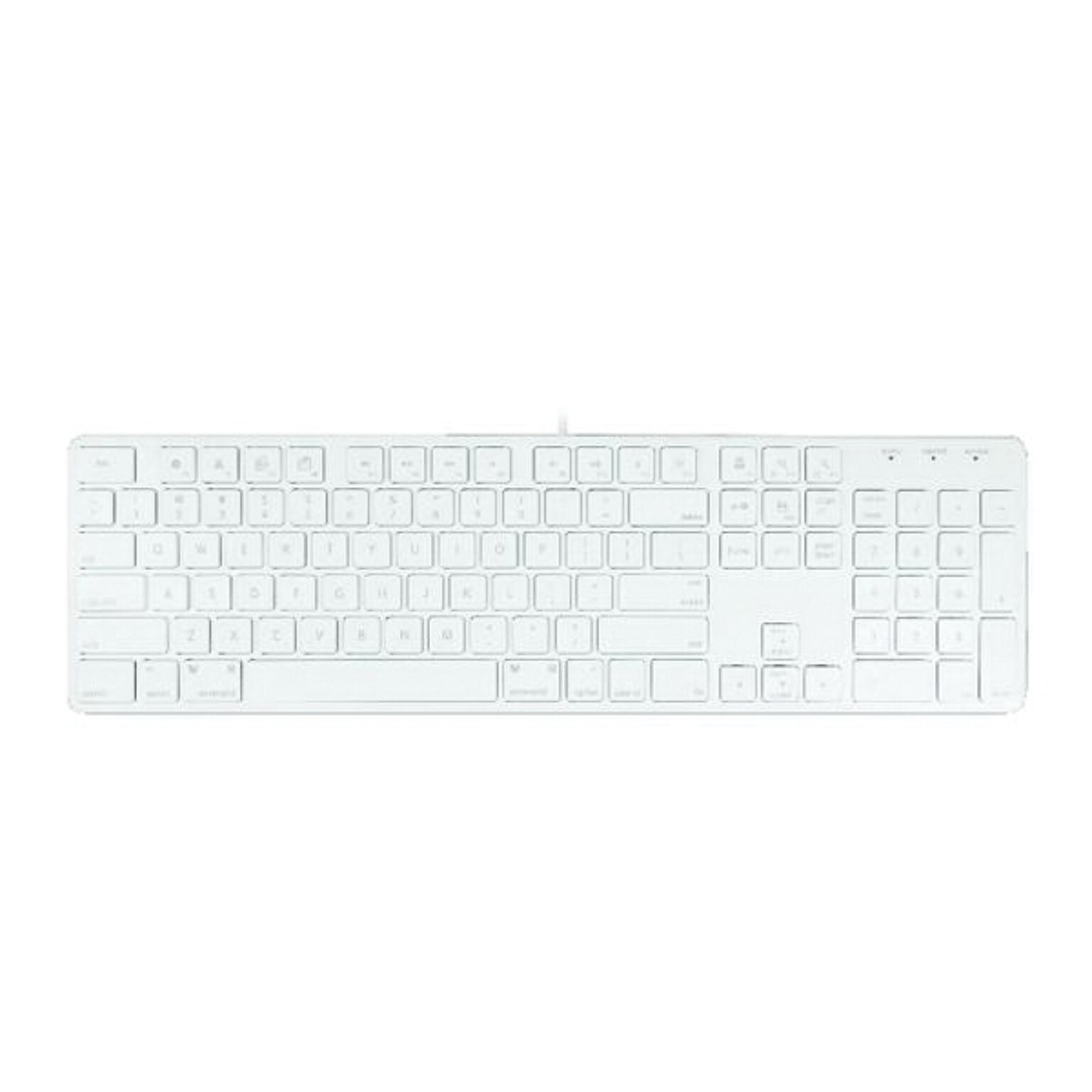 Macally Wired Keyboard, White (SLIMKEYPRO)