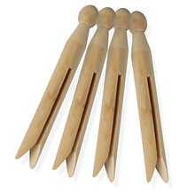 Honey Can Do Round Wooden Clothespins, 100 Pack (DRY-01389)