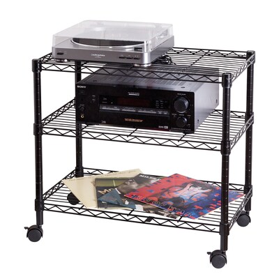 Honey Can Do3-Shelf Portable Multimedia Cart, Black(CRT-04050)