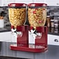 Honey Can Do Double Cereal Dispenser with Portion Control, Red and Chrome (KCH-06125)