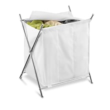 Honey Can Do Folding Triple Laundry Sorter, White/Chrome (HMP-01236)