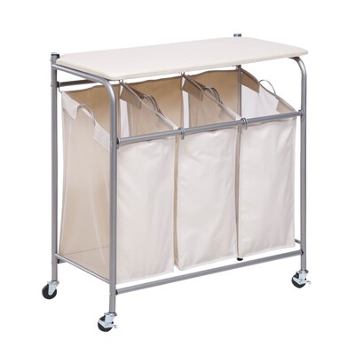 Honey Can Do Rolling Laundry Sorter with Ironing Board (SRT-01196)