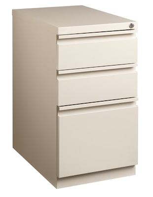 3-Drawer Mobile File Cabinet, Putty, 23 Deep (19302)