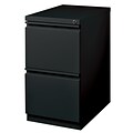 2-Drawer Mobile File Cabinet with Wheels, Black, 23 Deep (19306)