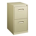 2-Drawer File Cabinet with Concealed Wheels, Putty, 19 Deep (19530)