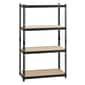 Iron Horse 2300 lb. Rivet Series 4-Shelf Metal/Particle Board Shelving Unit, 36" W, Black (20991)