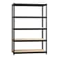 Iron Horse 2300 lb. Rivet Series 5-Shelf Metal/Particle Board Shelving Unit, 48" W, Black (20993)