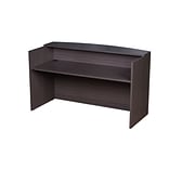 Boss® Reception Desk, 71W x 30/36D x 42H, Driftwood
