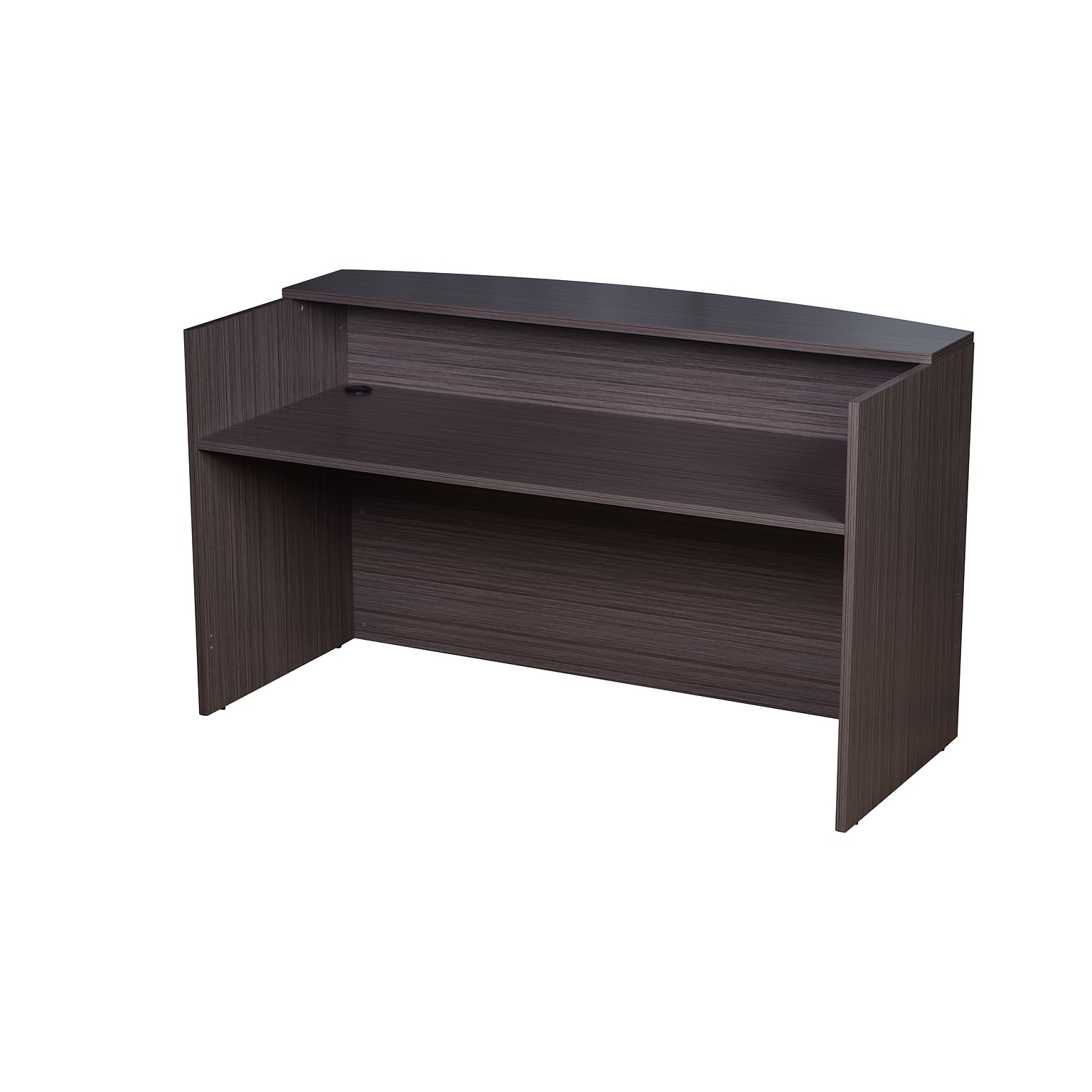 Boss Office Products Reception Desk, 71W x 30/36D x 42H, Driftwood