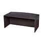 Boss Office Products Bow Front Desk, Shell, Driftwood