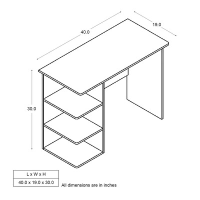 Easy2Go Student Desk with bookcases