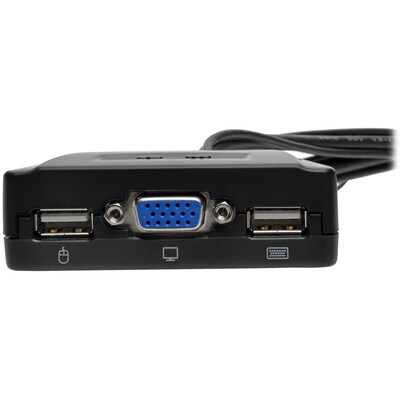 Tripp Lite 2-Port USB/VGA Cable KVM Switch with Cables and USB Peripheral Sharing (B032-VU2)