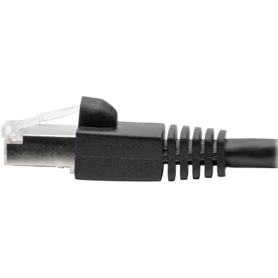Tripp Lite Cat6a Snagless Shielded STP Patch Cable 10G, PoE, Black M/M 1ft (N262-001-BK)