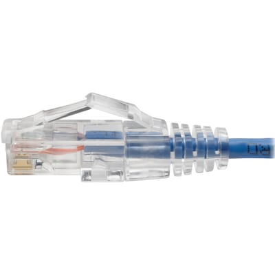 Tripp Lite Cat6 Gigabit Snagless Molded Slim UTP Patch Cable (RJ45 M/M), Blue, 6 in. (N201-S6N-BL)