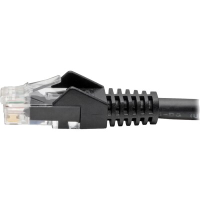 Tripp Lite Cat6 GbE Gigabit Ethernet Snagless Molded Patch Cable UTP Black RJ45 M/M 6in 6" (N201-06N-BK)