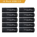 Centon MP ValuePack Pro 32GB USB 3.2 Type A Flash Drive, Black, 10/Pack (S1-U3P6-32G-10B)