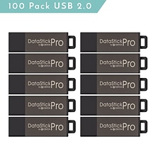 Centon MP Valuepack USB 2.0 Pro Flash Drive, Gray, 8GB Capacity, 100/Pack (S1-U2P1-8G100PK)