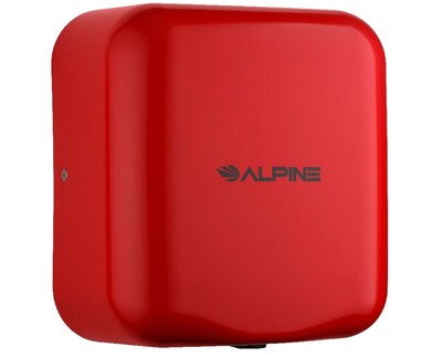 Alpine Industries Hemlock 400-10-RED Automatic Hand Dryer, Red