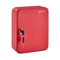 AdirOffice Key-Lock 48 Key Cabinet, Red (681-48-RED)