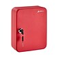AdirOffice 48 Key Key-Lock Cabinet, Red (681-48-RED)