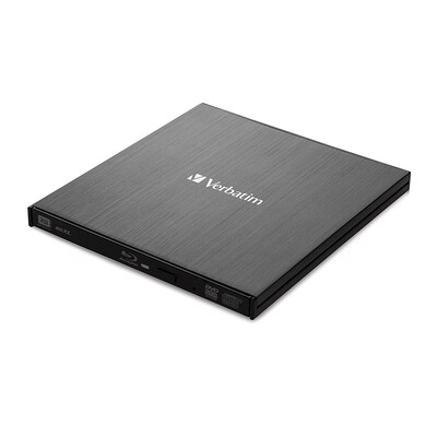 Verbatim External Slimline Portable USB 3.0 Blu-Ray/DVD/CD Writer for PC and Mac  (70102)