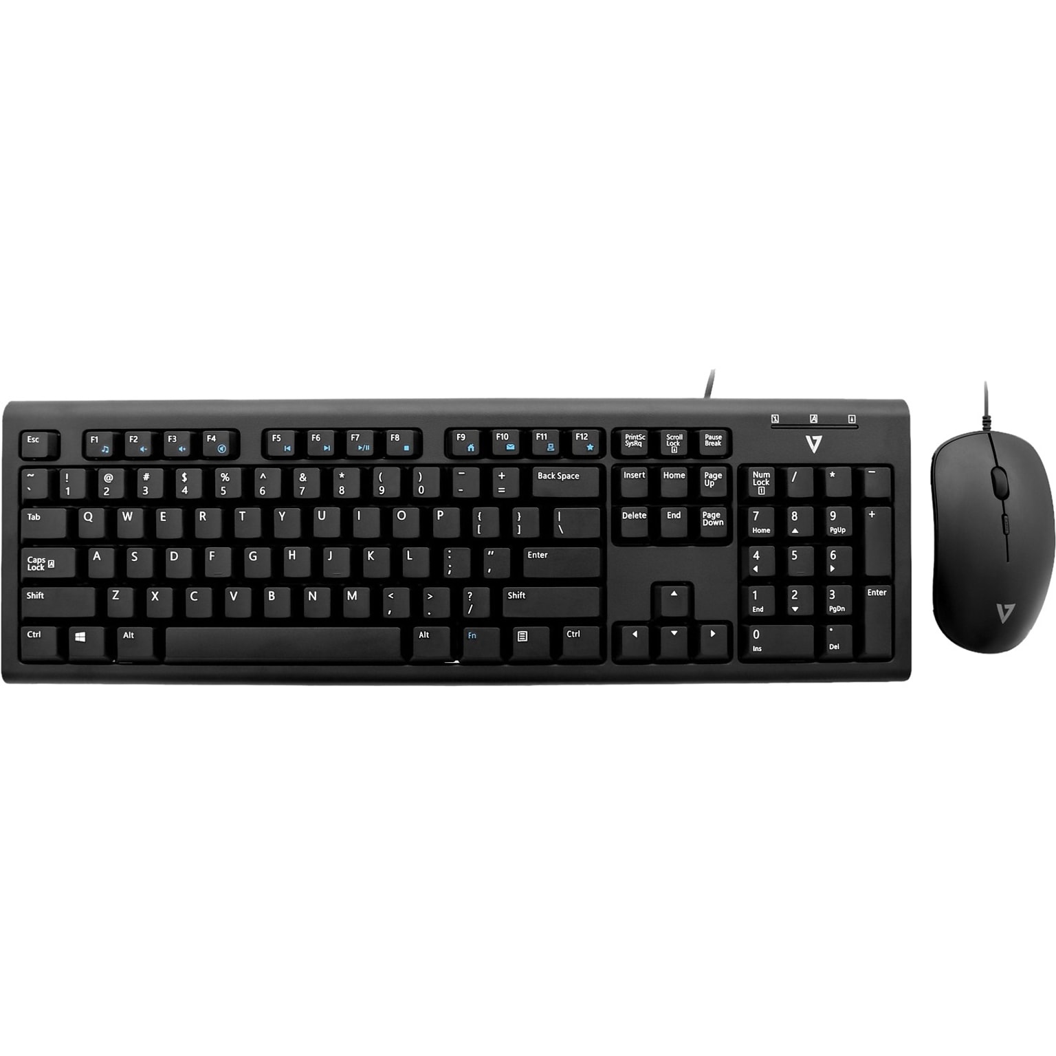 V7 Keyboard and Mouse Combo, Black  (CKU200US)