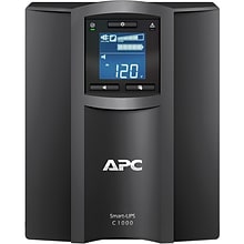 APC Smart-UPS C 1000VA UPS, 8-Outlets, Black (SMC1000C)