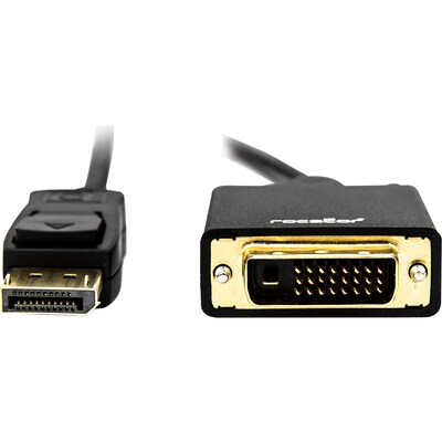 Rocstor Premium 6 Display Port to DVI-D Video Cable, Male to Male, Black (Y10C155-B1)