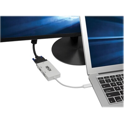 Tripp Lite USB C to HDMI / DVI / VGA Multiport Adapter 4K USB Type C to HDMI, USB-C, USB Type-C (U44