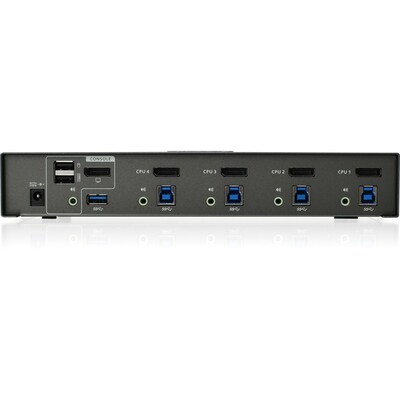 IOGEAR 4-Port DisplayPort KVMP Switch with USB 3.0 Hub (TAA Compliant) (GCS1904)