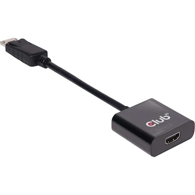 Club 3D DisplayPort 1.2 to HDMI 2.0 UHD Active Adapter, Black (CAC-2070)