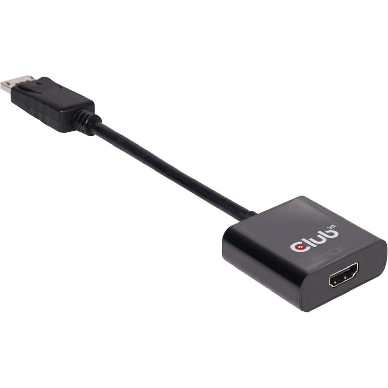 Club 3D DisplayPort 1.2 to HDMI 2.0 UHD Active Adapter, Black (CAC-2070)
