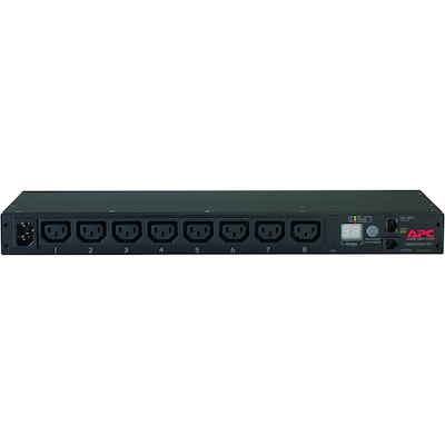 APC Metered Power Distribution Unit, 8-Outlet, 1U Rack Mount, Black (AP7821B)