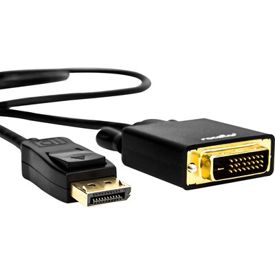 Rocstor Premium 6' Display Port to DVI-D Video Cable, Male to Male, Black (Y10C155-B1)