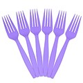 JAM Paper® Big Party Pack of Premium Plastic Forks, Purple, 100 Disposable Forks/Box (297F100pu)