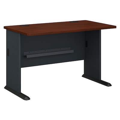 Bush Business Furniture Cubix 48W Desk, Hansen Cherry, Installed (WC90448AFA)
