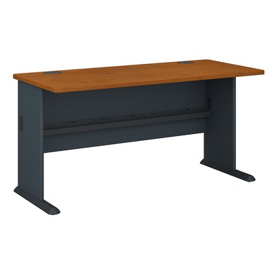 Bush Business Furniture Cubix 60W Desk, Natural Cherry, Installed (WC57460FA)