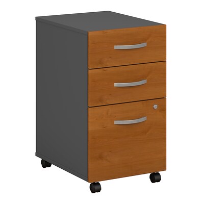 Bush Business Furniture Westfield 3 Drawer Mobile File Cabinet, Natural Cherry, Installed (WC72453SUFA)