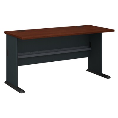 Bush Business Furniture Cubix 60W Desk, Hansen Cherry, Installed (WC90460AFA)